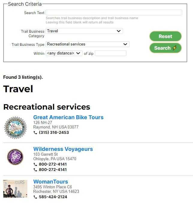Recreational Services Category